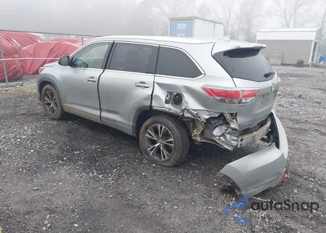 2016 Toyota Highlander Xle V6 z USA, uszkodzony, nr VIN 5TDKKRFH9GS125137